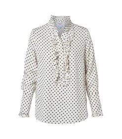 Clearance Caroline Tensen Rivers Print Blouse / Zwart DAMES Overhemden & Blouses