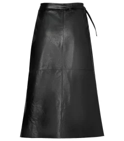 Caroline Tensen Washington Leren Rok Zwart DAMES Rokken