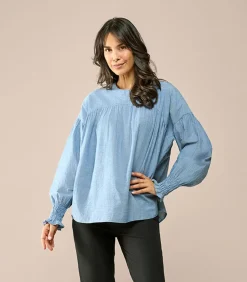 Best Caroline Tensen Winsley Blouse Licht Blauw DAMES Overhemden & Blouses