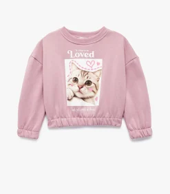Discount Cat Crop Sweatshirt Kinderen Truien & Cardigans
