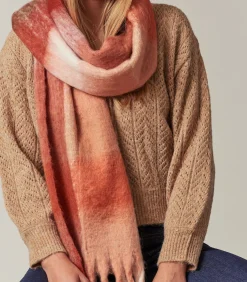 DAMES Deeluxe CHARDA - Grote geruite sjaal met volumineuze franjes