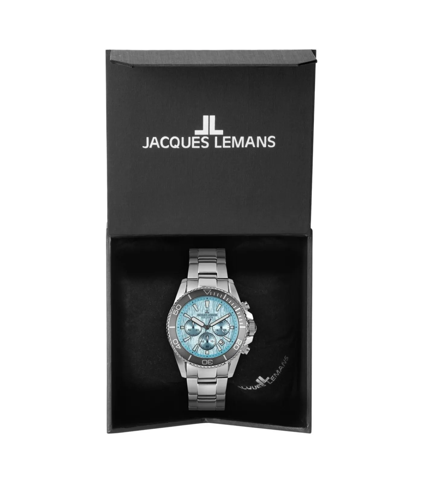 DAMES Jacques Lemans Chronograaf Liverpool Diver Light blue