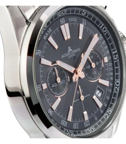 Best Chronograaf Liverpool Steel Black - Rose-gold DAMES Horloges