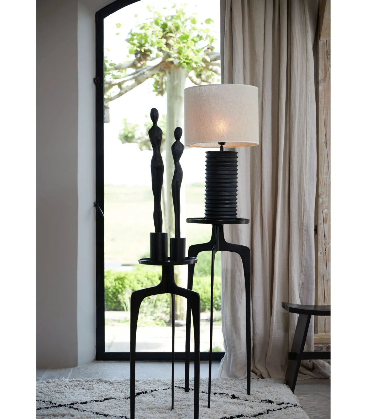 Light & Living Cilinder Lampenkap Breska - Parel Wit - Ø40x30cm