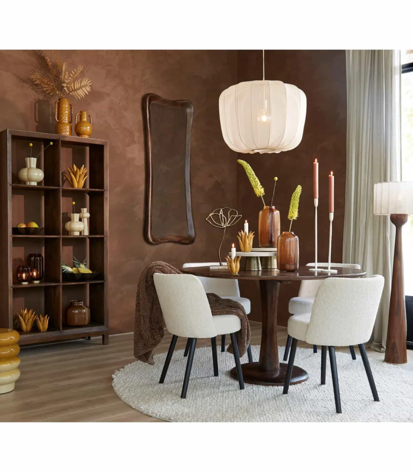 Light & Living Cilinder lampenkap Disli - Crème - Ø40cm