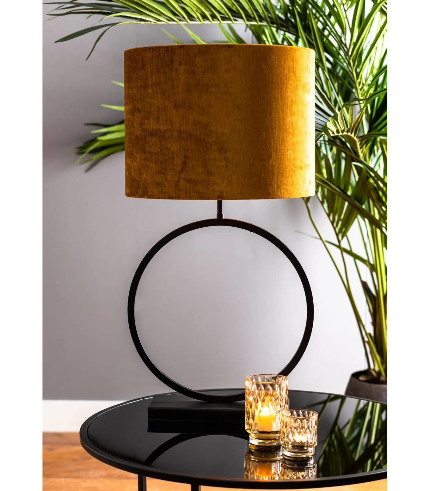 Cilinder Lampenkap Gemstone - Goud - Ø40x30cm Lampenkappen