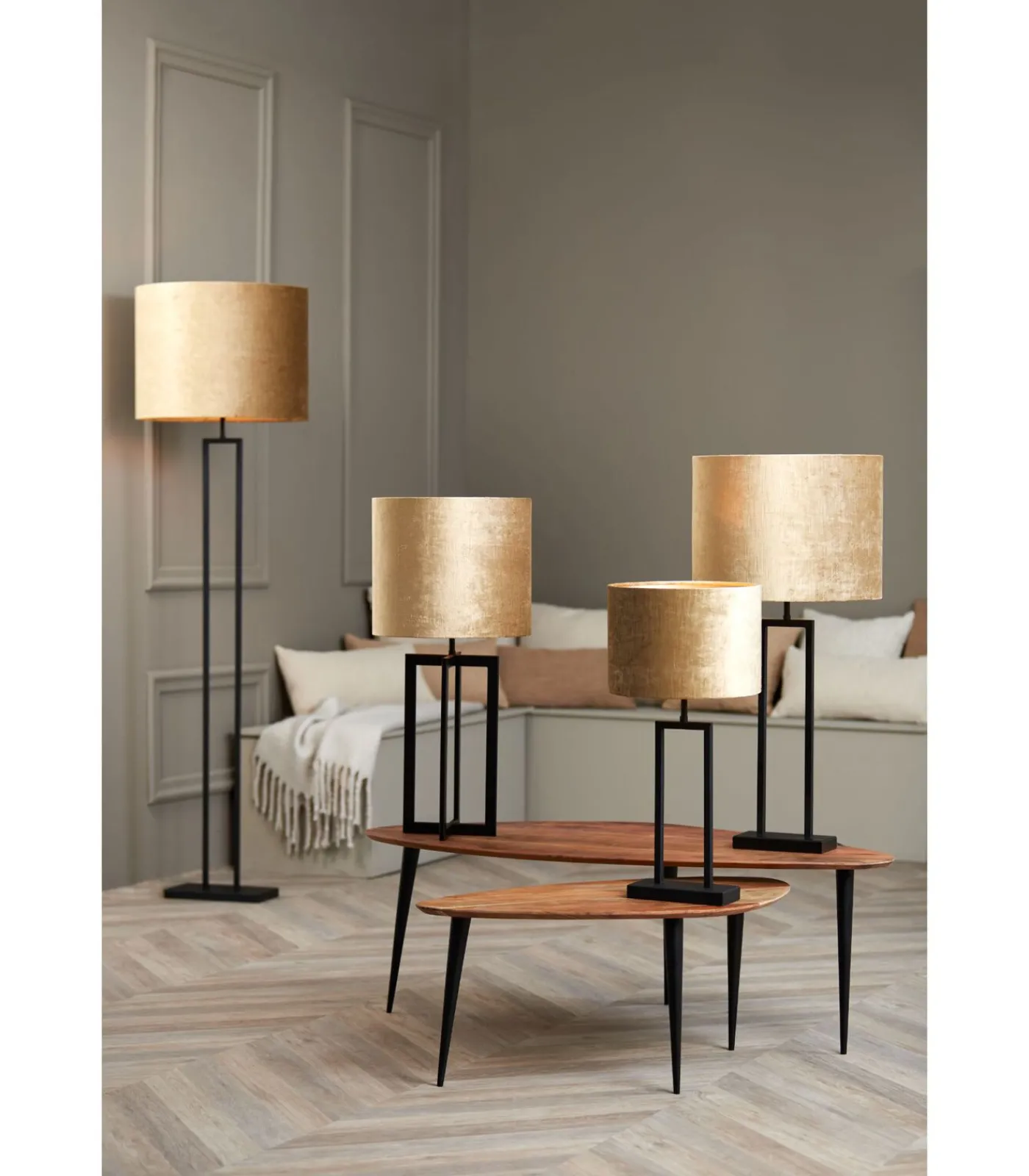 Hot Cilinder Lampenkap Gemstone - Brons - Ø30x21cm Lampenkappen