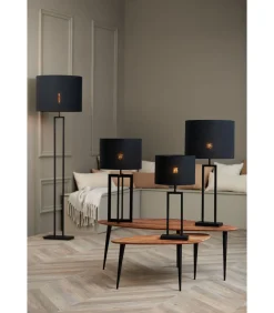 Light & Living Cilinder Lampenkap Livigno - Zwart - Ø30x21cm