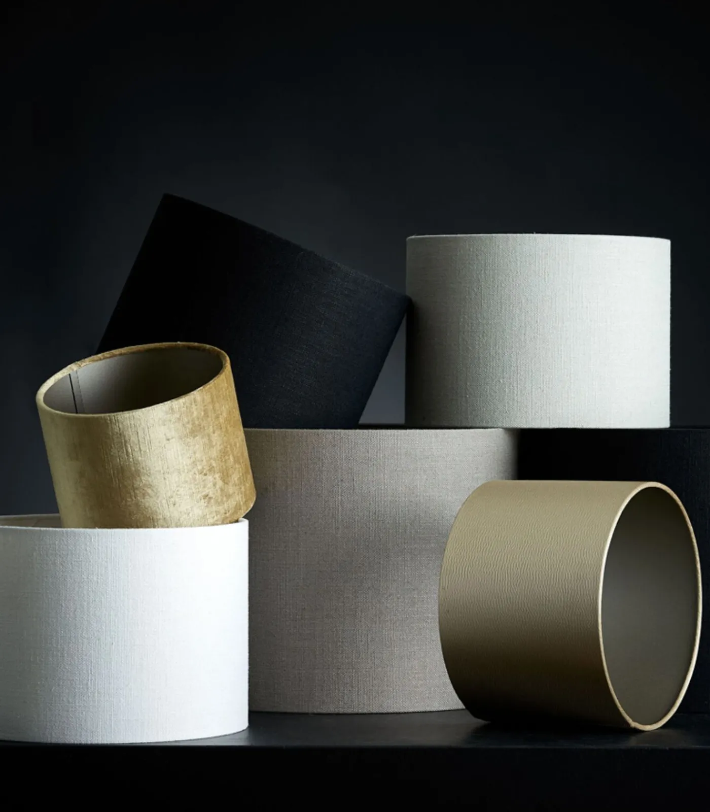 Clearance Cilinder Lampenkap Livigno - Eiwit - Ø35x30cm Lampenkappen