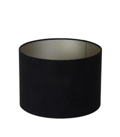 Hot Cilinder Lampenkap Velours - Zwart - Ø40x30cm Lampenkappen