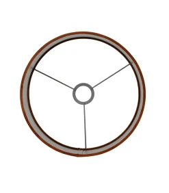 Best Cilinder Lampenkap Velours - Terra - Ø40x30cm Lampenkappen