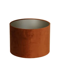 Light & Living Cilinder Lampenkap Velours - Terra - Ø30x21cm