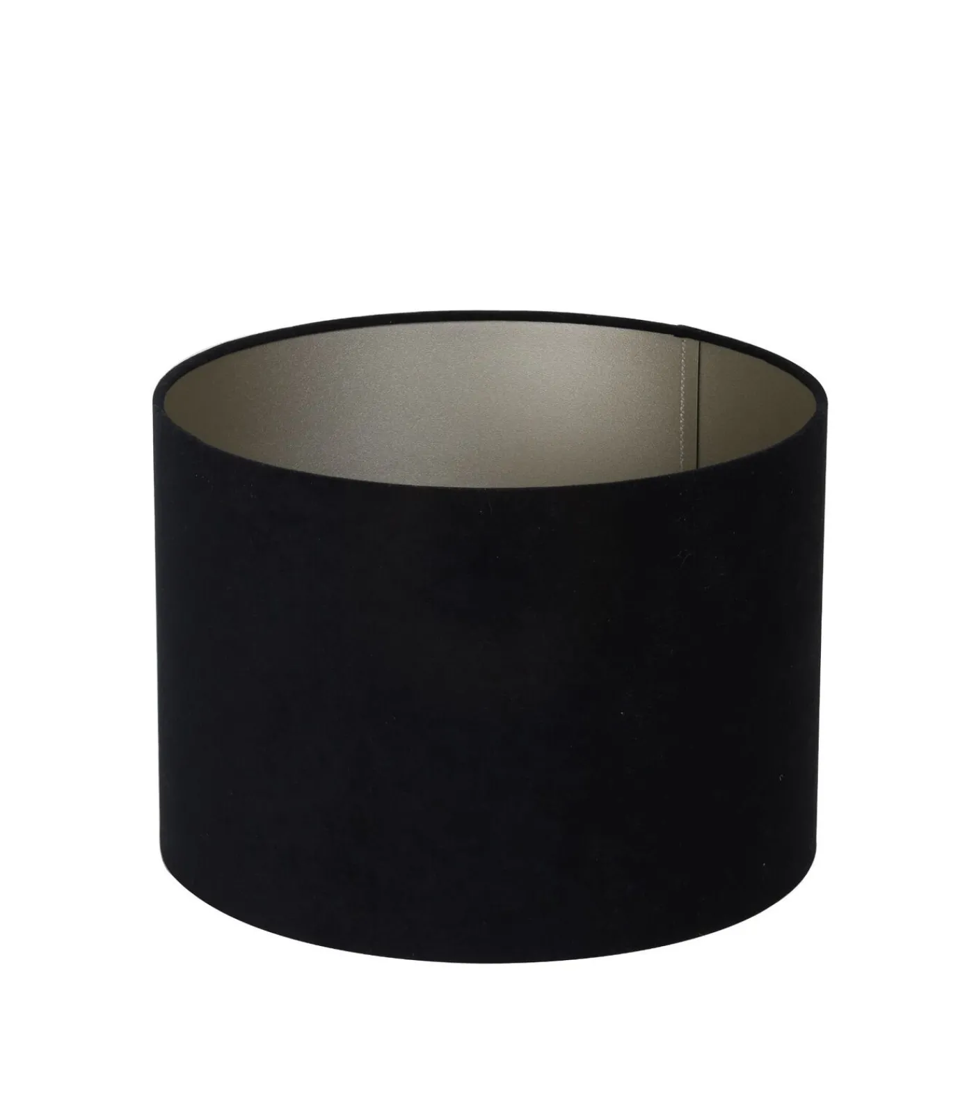 Discount Cilinder lampenkap Velours - Zwart - Ø50x38cm Lampenkappen