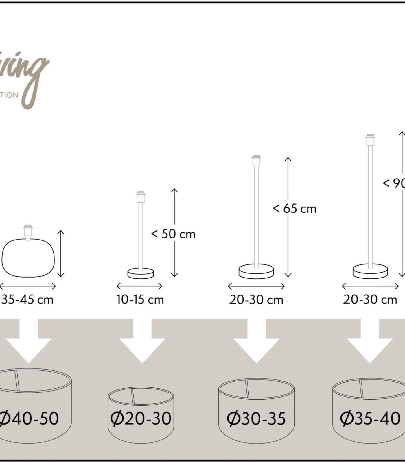 Discount Cilinder lampenkap Velours - Zwart - Ø50x38cm Lampenkappen