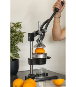 Sareva Citruspers - Gietijzer - Hevelmodel - Zwart