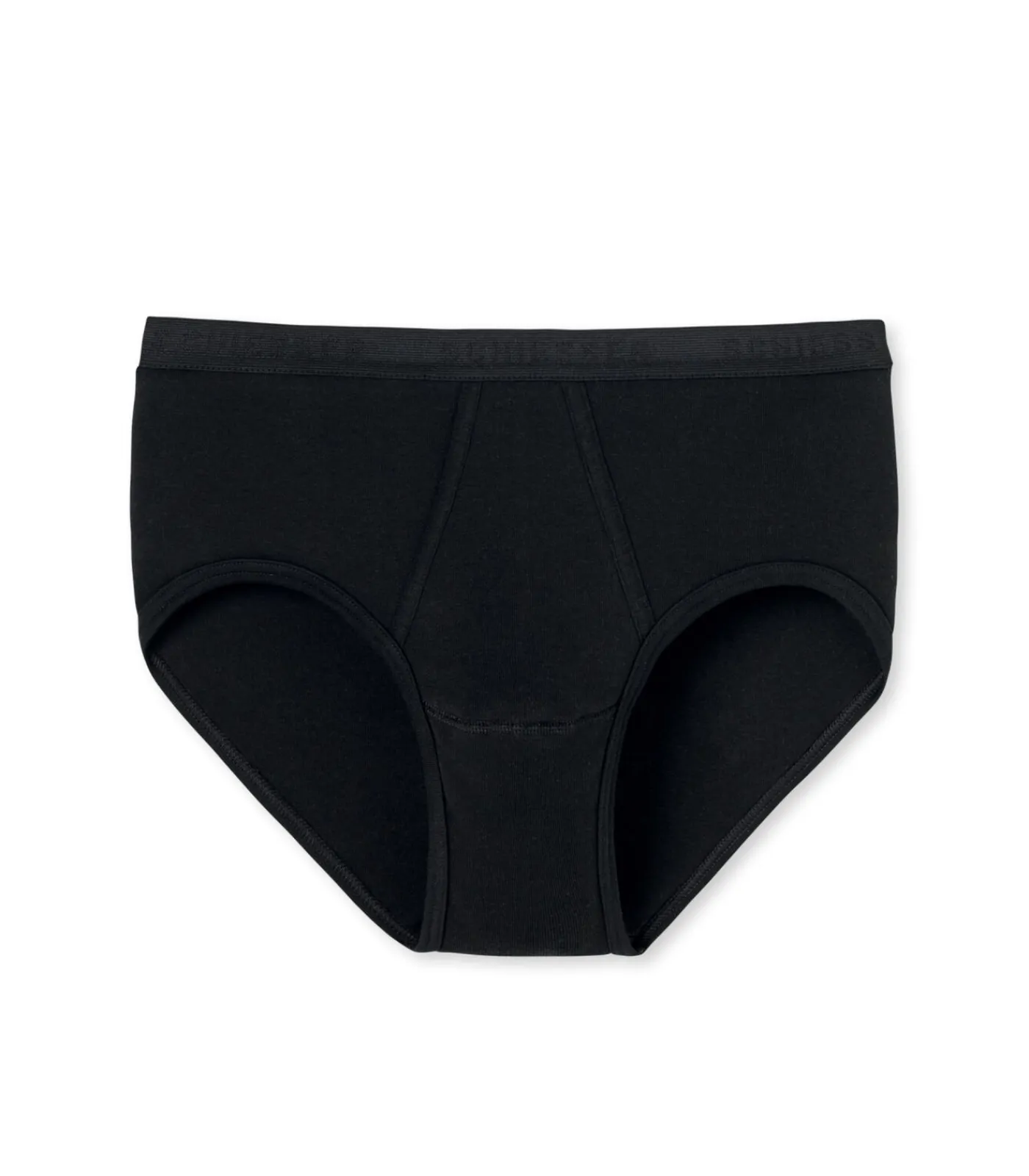 Heren SCHIESSER Classic Herenslip Fijnrib Zwart