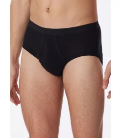 Heren SCHIESSER Classic Herenslip Fijnrib Zwart