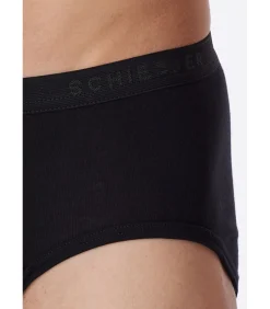 Heren SCHIESSER Classic Herenslip Fijnrib Zwart
