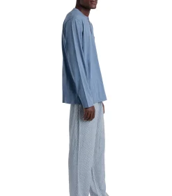 Sale Classic Pyjama outfit broek polo shirt lange mouwen Heren Pyjama's