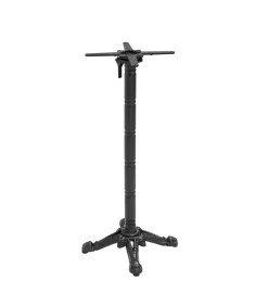 Sale 60cm ronde hoge tafel met kantelbaar wit/zilveren blad en zwarte poten Tuinmeubelen