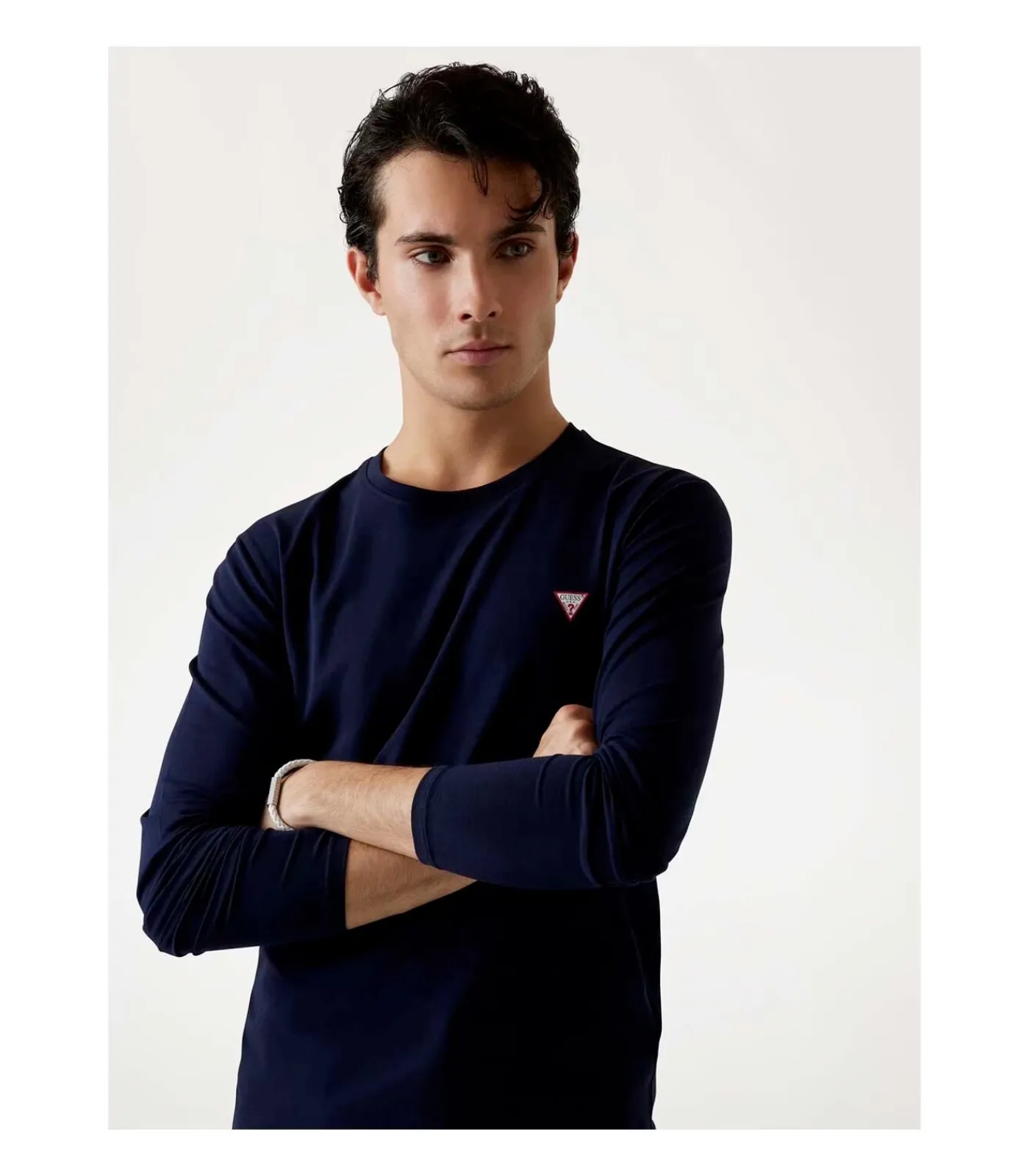 Heren GUESS Cn Ls Core Tee