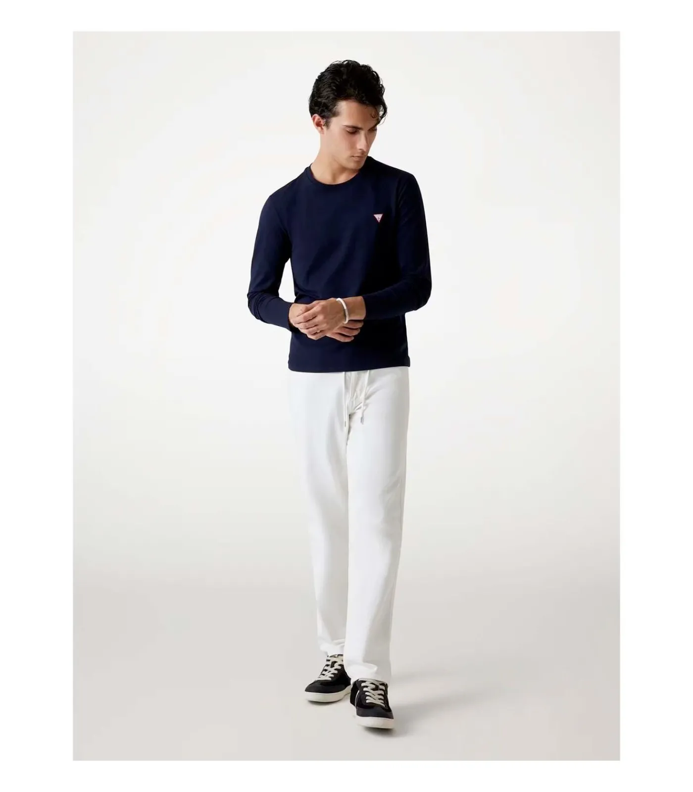 Heren GUESS Cn Ls Core Tee