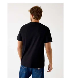 Heren GUESS Cn Ss Triangle Logo Tee