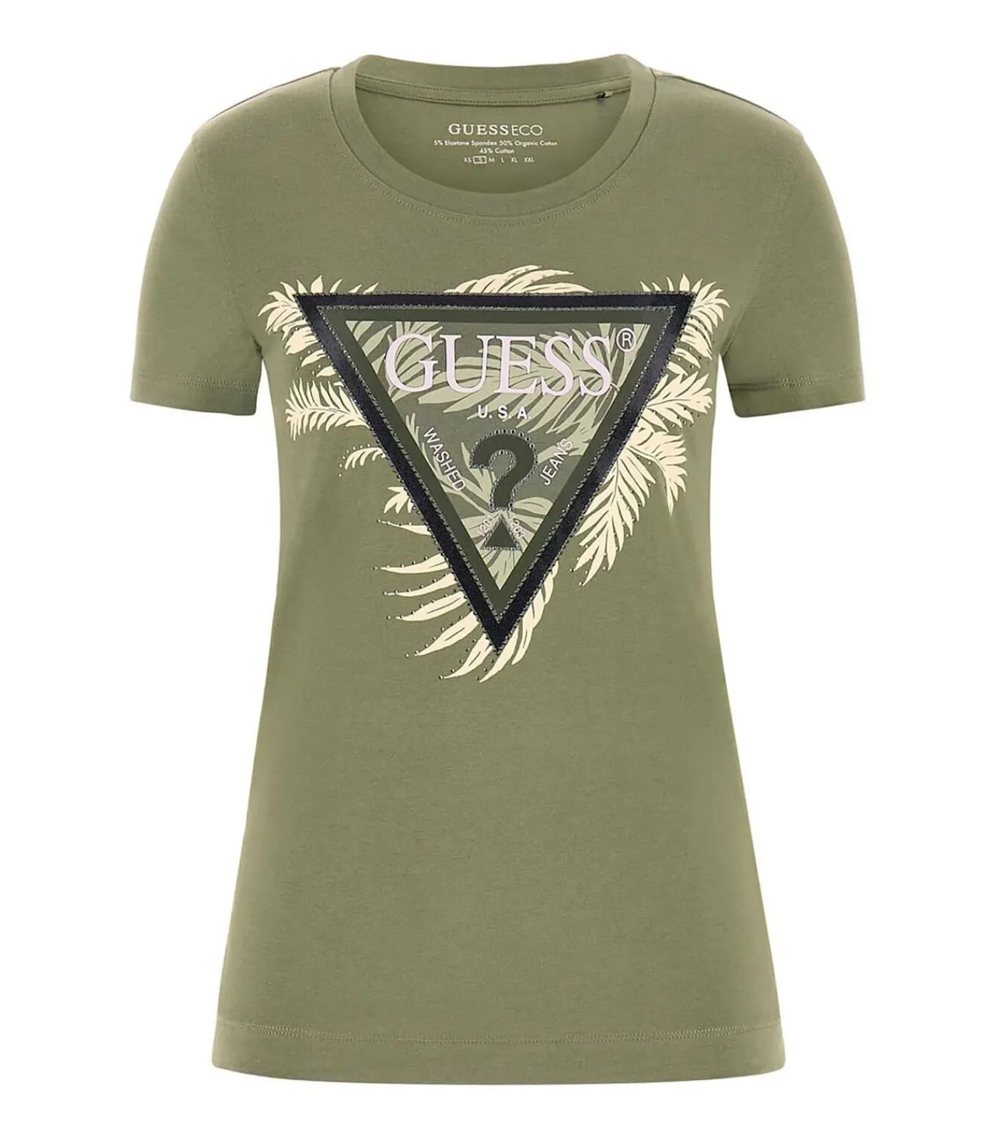 DAMES GUESS Cn Ss Triangle Palm Print