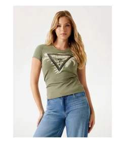 DAMES GUESS Cn Ss Triangle Palm Print