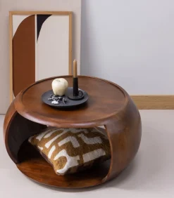 Outlet Cole Salontafel - Mango Hout - Bruin - 36x72x72 Tafels