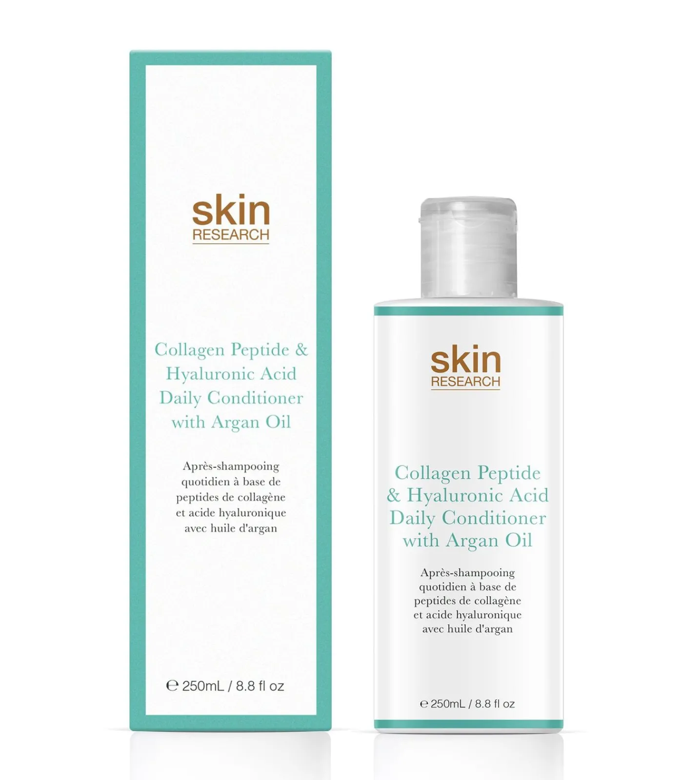 Skin Research Collageen Peptide & Hyaluronzuur Dagelijkse Conditioner met Arganolie 250ml