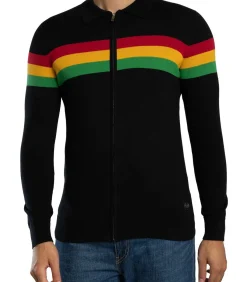 Sale Colour Block Polo Met Lange Mouwen En Rits Heren T-Shirts & Polo's