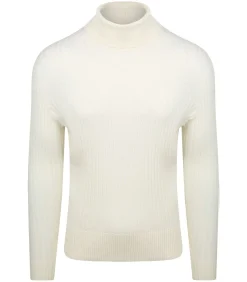 Heren Suitable Coltrui Rib Merino Off White