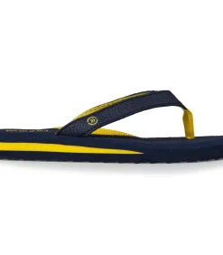 Kinderen ISOTONER Comfortabele teenslippers Navy/Geel voor kinderen