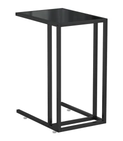 Best Computer bijzettafel 50x35x65 cm gehard glas zwart Tafels