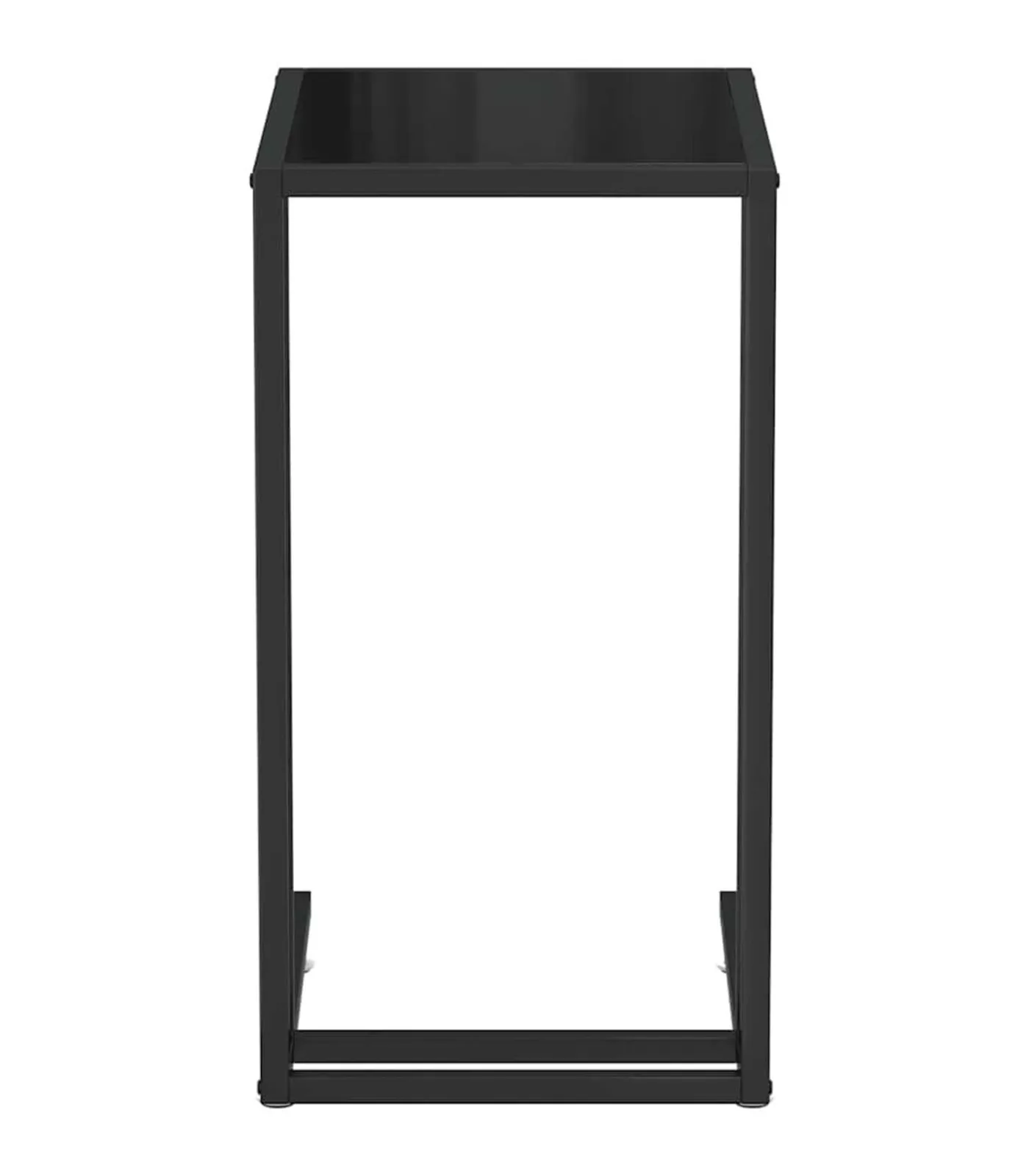 Best Computer bijzettafel 50x35x65 cm gehard glas zwart Tafels