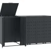 vidaXL Containerberging 3 containers 207x79x117 cm staal antraciet