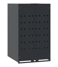 vidaXL Containerberging 3 containers 207x79x117 cm staal antraciet