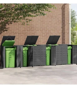 Clearance Containerberging 6 containers 414x79x117 cm staal antraciet Manden En Bakken