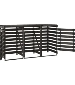 vidaXL Containerberging driedubbel 210x75x121 cm geverfd grenenhout