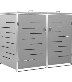 Online Containerberging dubbel 138x77,5x112,5 cm roestvrij staal Manden En Bakken
