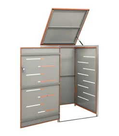 vidaXL Containerberging enkel 69x77,5x112,5 cm roestvrij staal