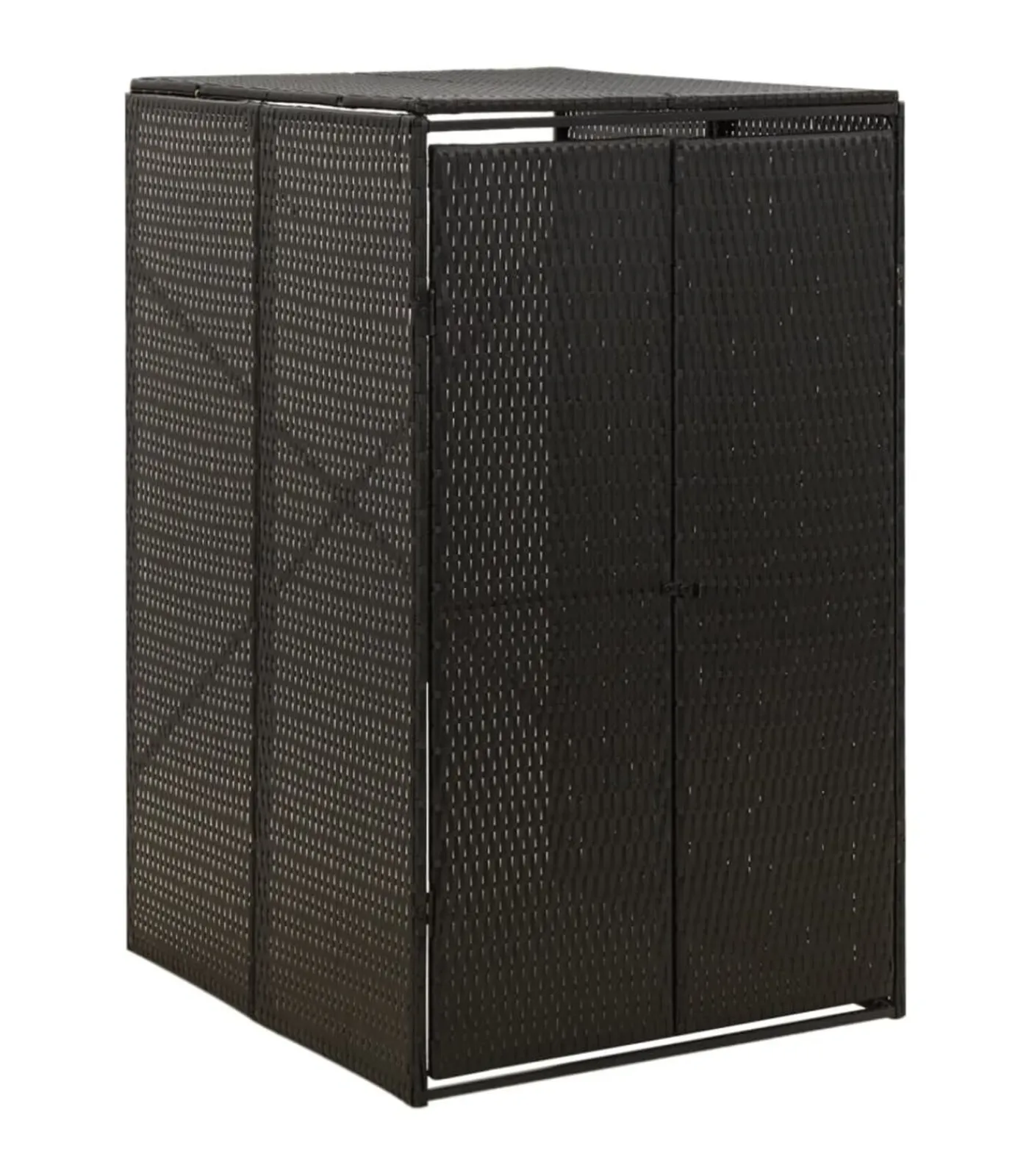 Sale Containerberging enkel 70x80x117 cm poly rattan zwart Manden En Bakken