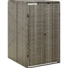 Sale Containerberging enkel 70x80x117 cm poly rattan grijs Manden En Bakken