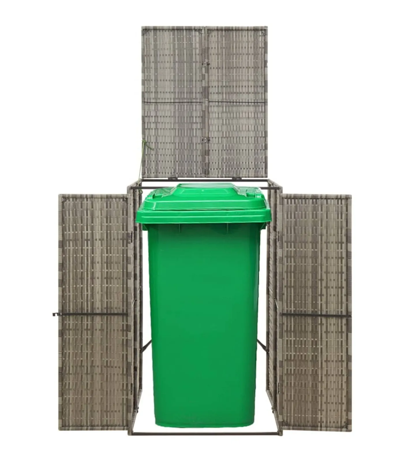 Sale Containerberging enkel 70x80x117 cm poly rattan grijs Manden En Bakken