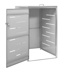 Clearance Containerberging enkel 69x77,5x112,5 cm roestvrij staal Manden En Bakken