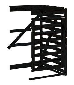 vidaXL Containerberging verlengstuk massief grenenhout zwart