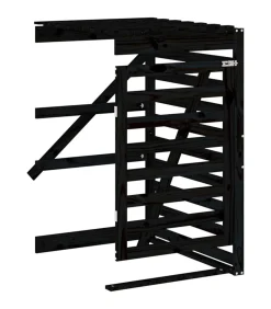 vidaXL Containerberging verlengstuk massief grenenhout zwart