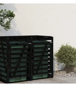 vidaXL Containerberging verlengstuk massief grenenhout zwart