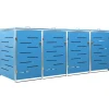 Clearance Containerberging vierdubbel 276,5x77,5x112,5 cm roestvrij staal Manden En Bakken